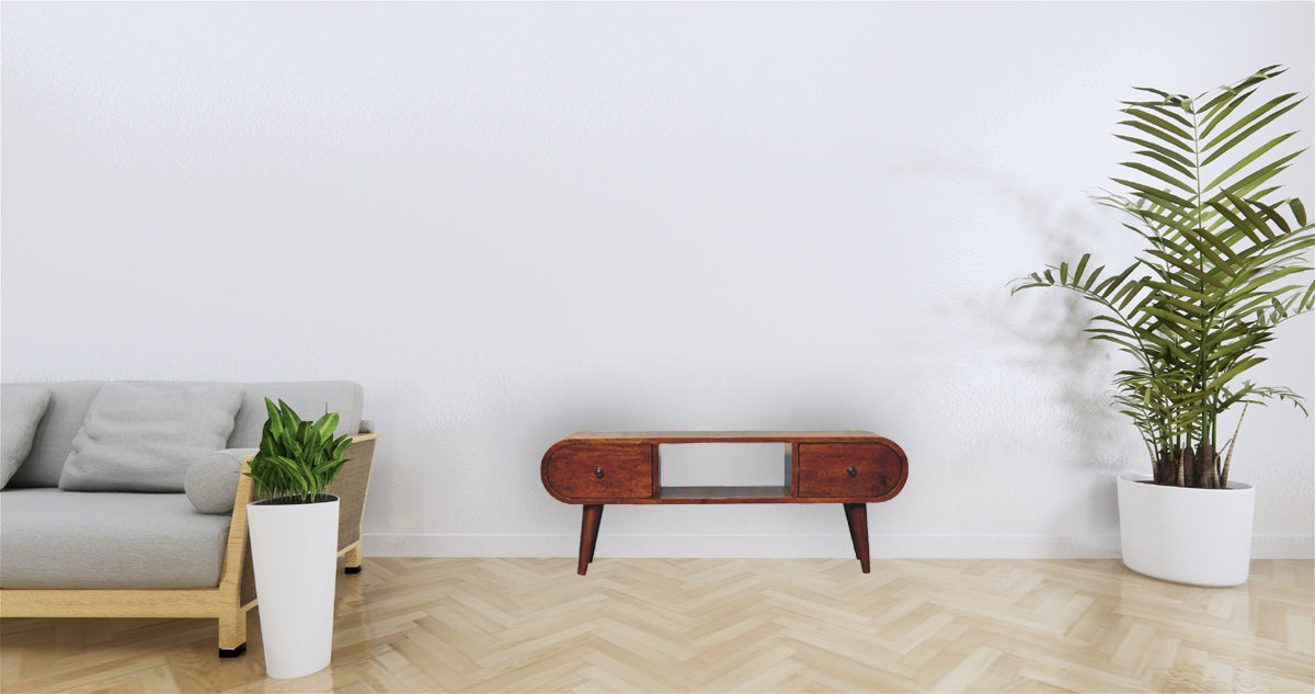 Chestnut Circular TV Unit