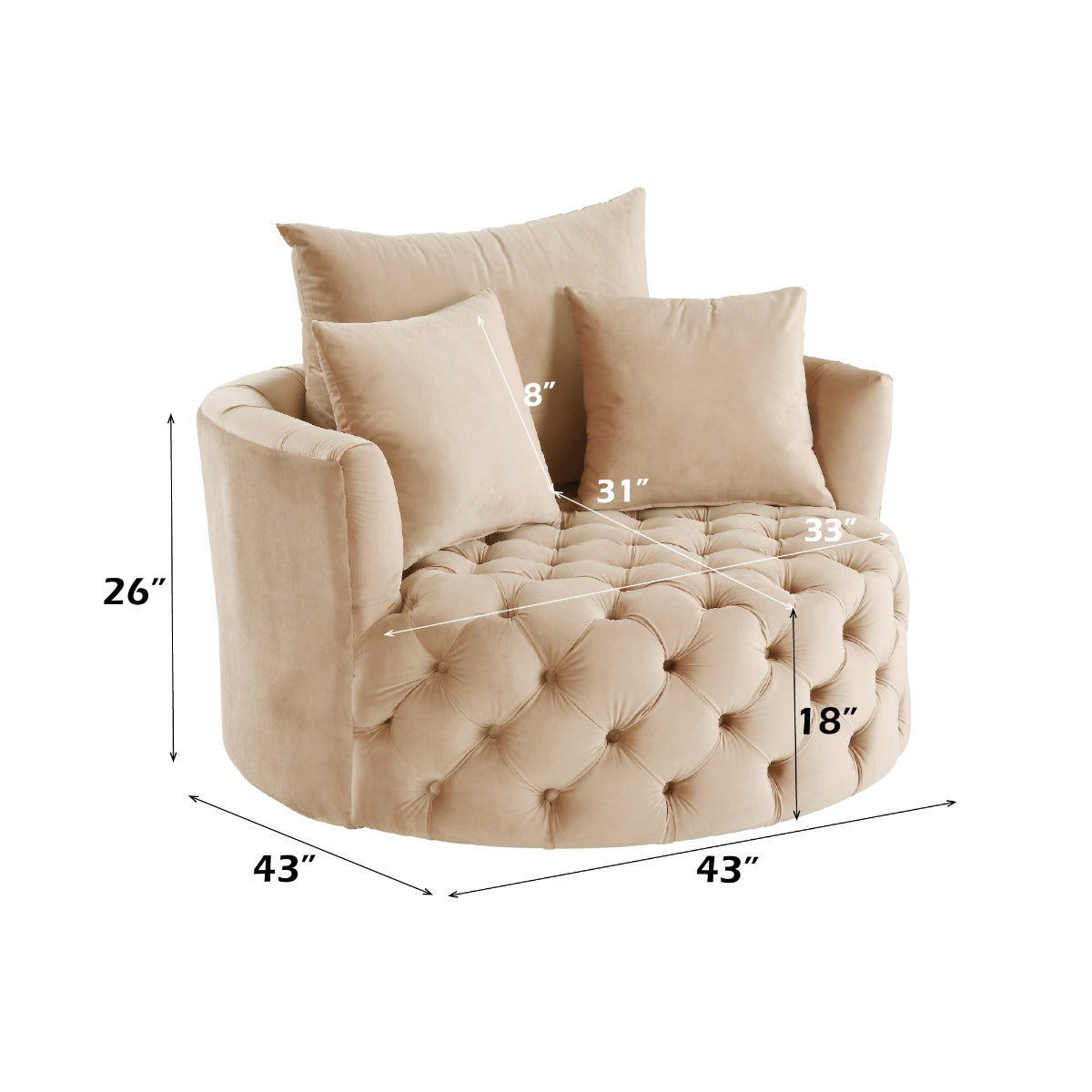 Zunyas Accent Chair W/Swivel