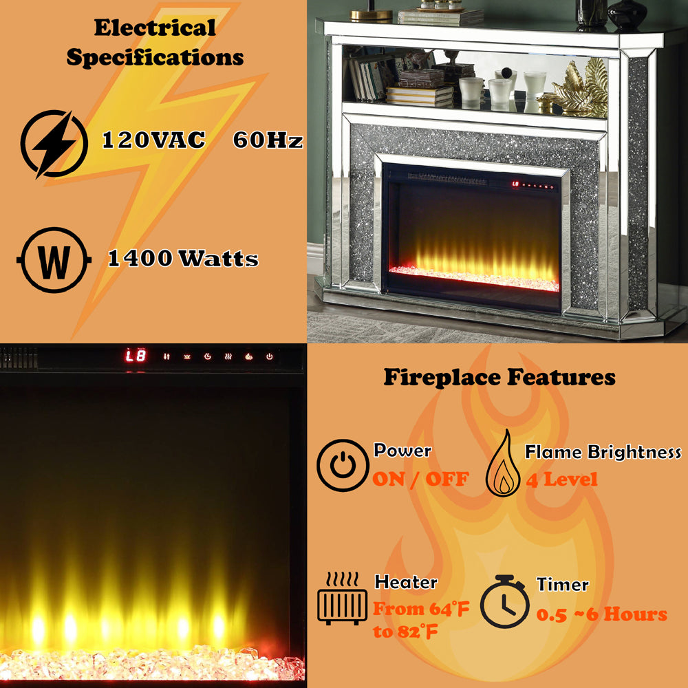 Noralie Fireplace W/LED