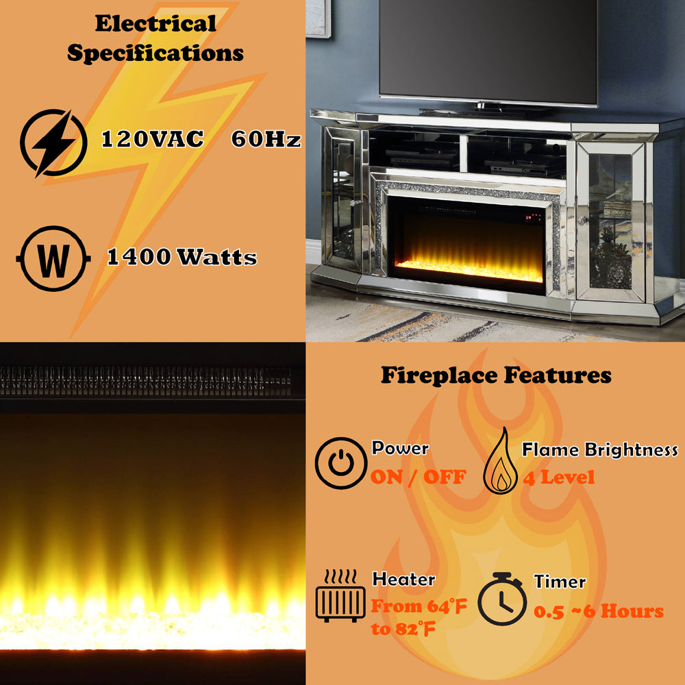 Noralie TV Stand W/Fireplace & LED