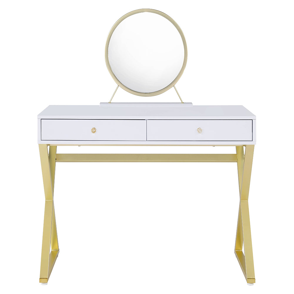Coleen Vanity Desk W/Mirror & Jewelry Tray