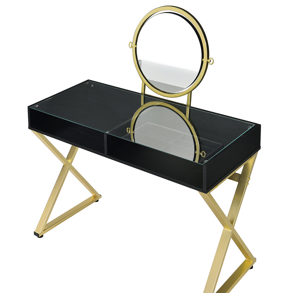 Coleen Vanity Desk W/Mirror & Jewelry Tray