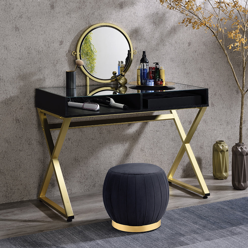Coleen Vanity Desk W/Mirror & Jewelry Tray