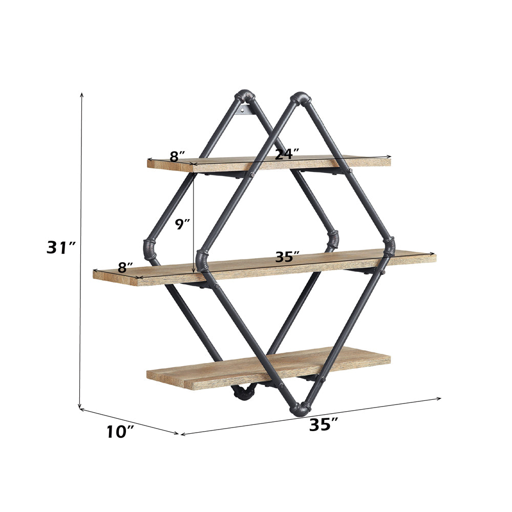 Brantley Wall Rack W/3 Shelves