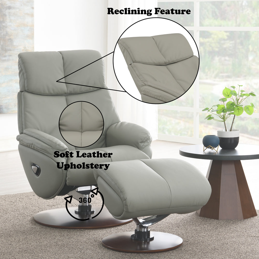 Kandoro MOTION ACCENT CHAIR W/SWIVEL & OTTOMAN