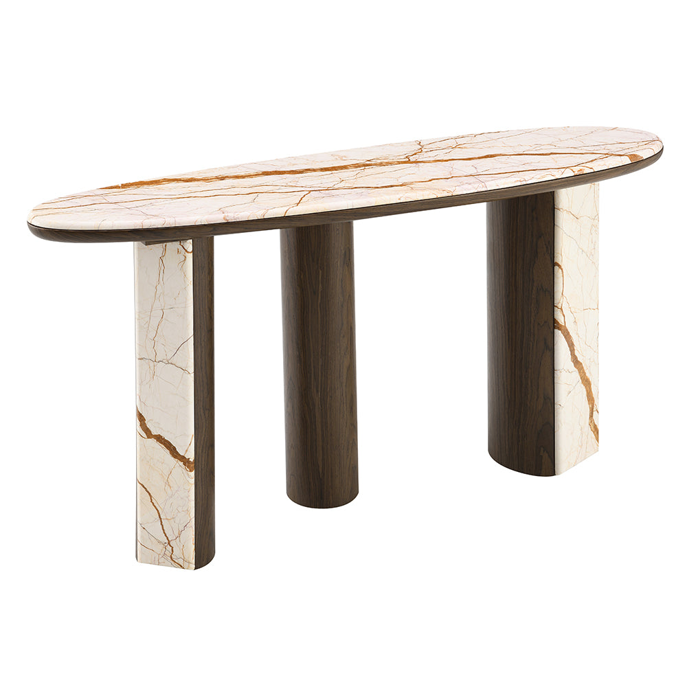 Haidar Console Table W/Marble Top