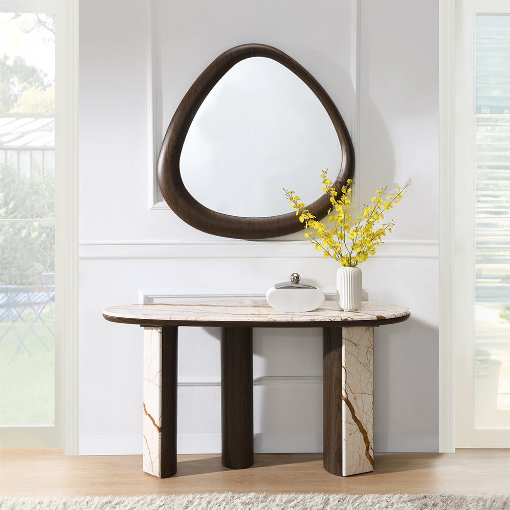 Haidar Console Table W/Marble Top