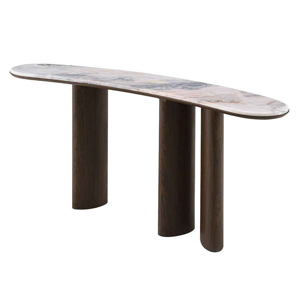 Hanale Console Table w/Natural Marble