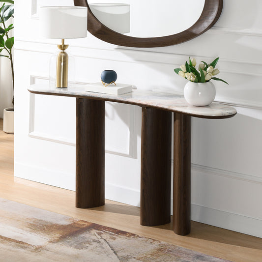 Hanale Console Table w/Natural Marble