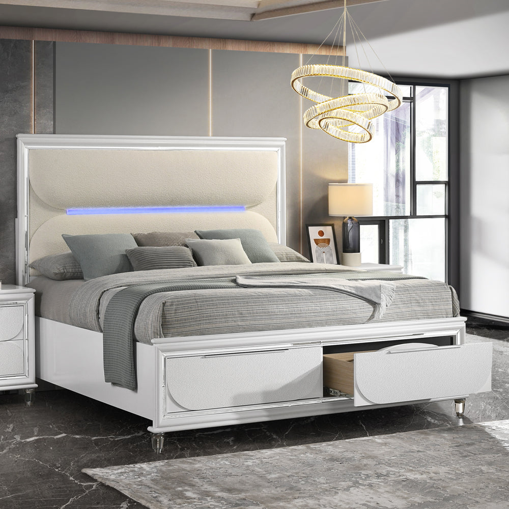 Tarian EK Bed W/LED & Storage