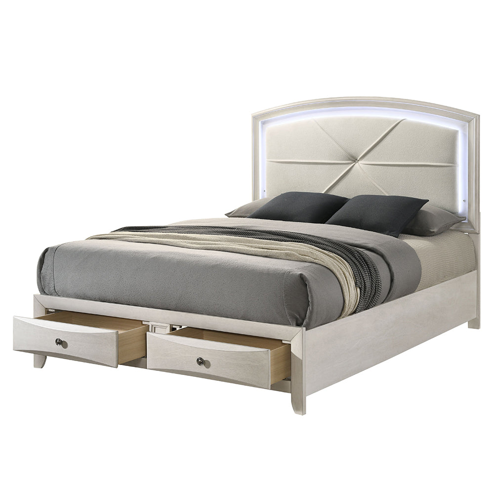 Ramondi EK Bed w/Storage & LED