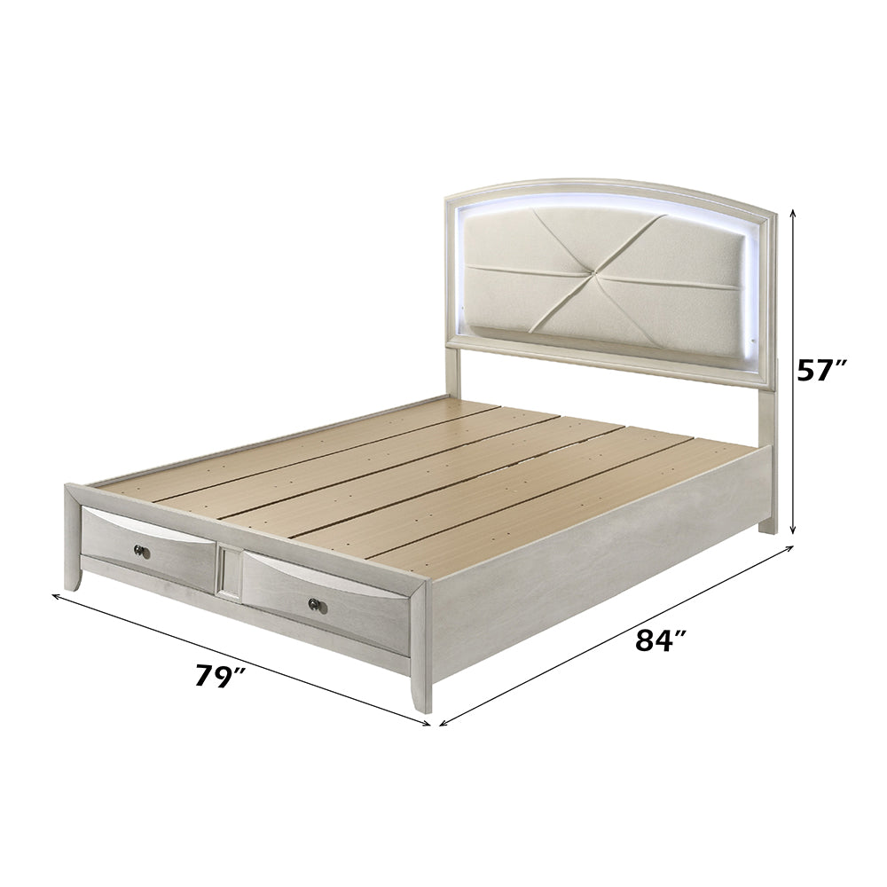 Ramondi EK Bed w/Storage & LED