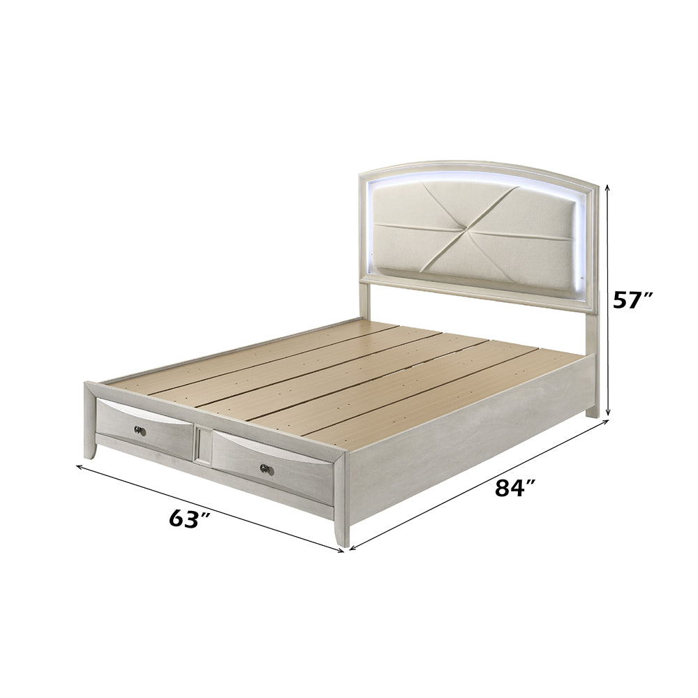 Ramondi Queen Bed w/Storage & LED