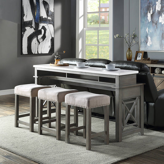 Wandella 4PC Pack Counter Height Table Set W/USB