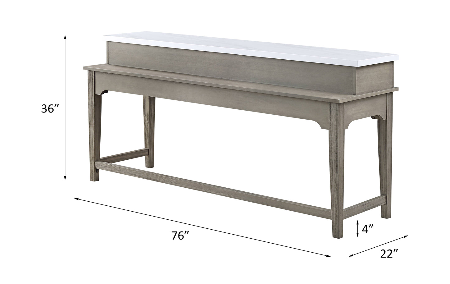 Wandella 4PC Pack Counter Height Table Set W/USB