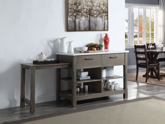 Feivel Kitchen Island W/Pull Out Table