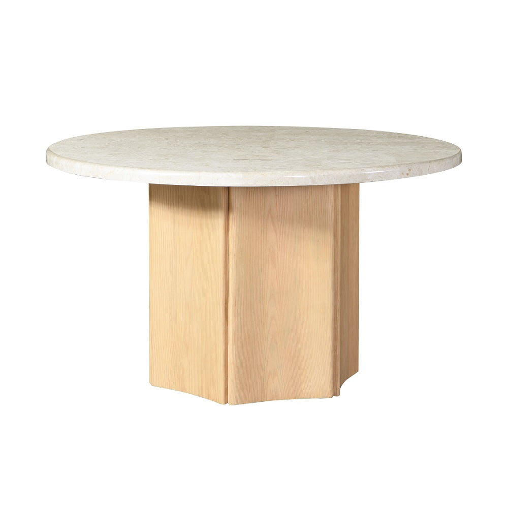 Qwin Round Dining Table W/Marble Top