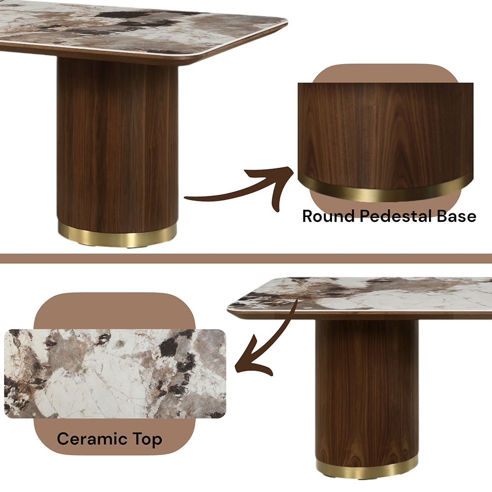 Willene Dining Table w/Ceramic Top