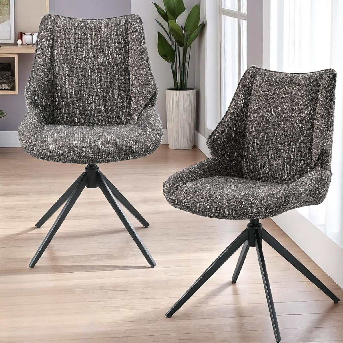 Malika Side Chair w/Swivel (Set-2)