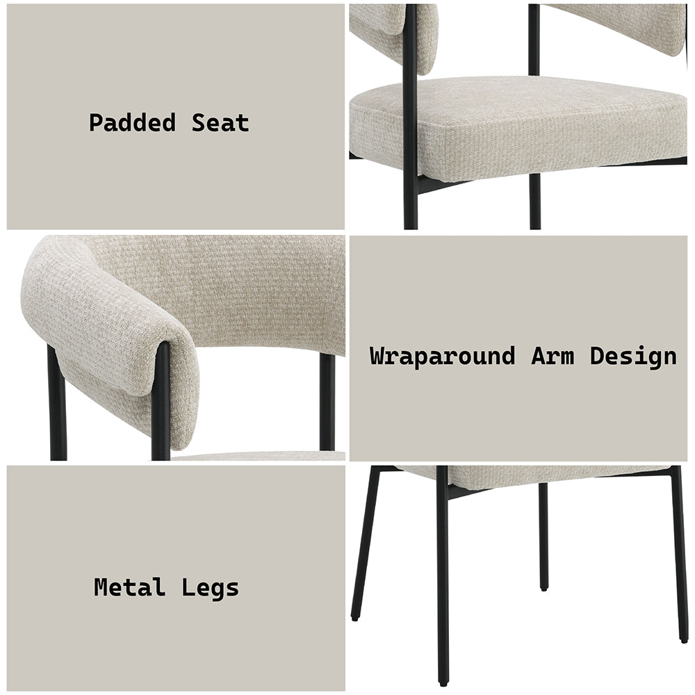 Jirina Arm Chair (Set-2)