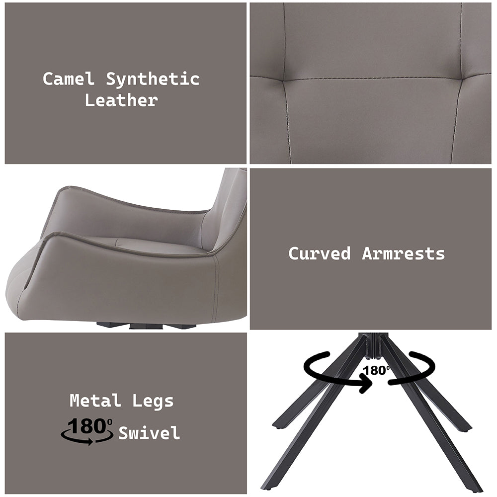 Damita Side Chair w/Swivel (Set-2)