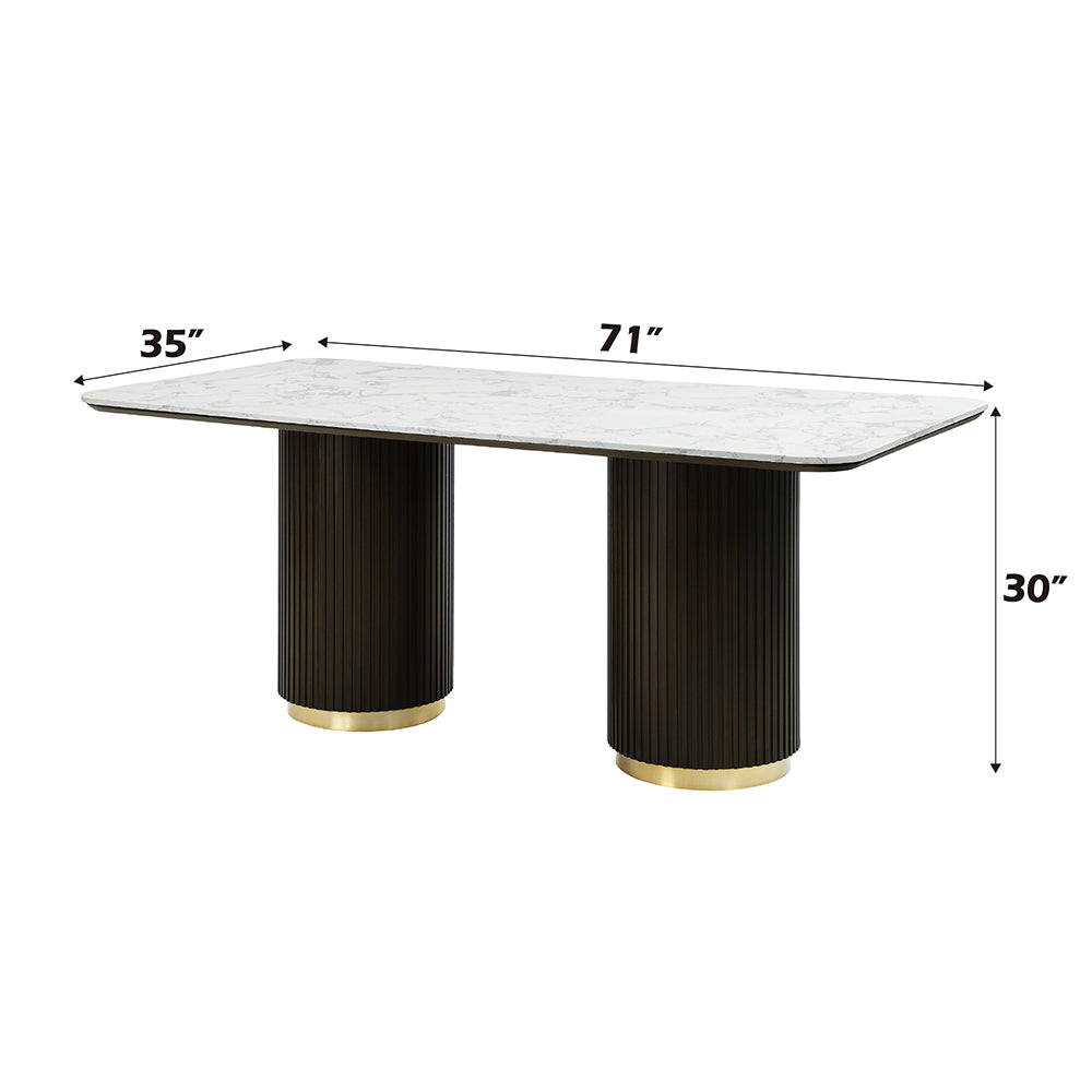 Clayten Dining Table w/Marble Top