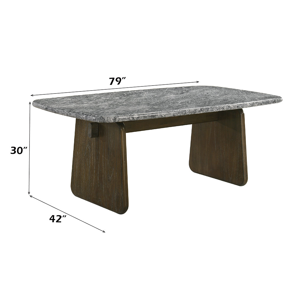Dillon Dining Table w/Natural Marble Top