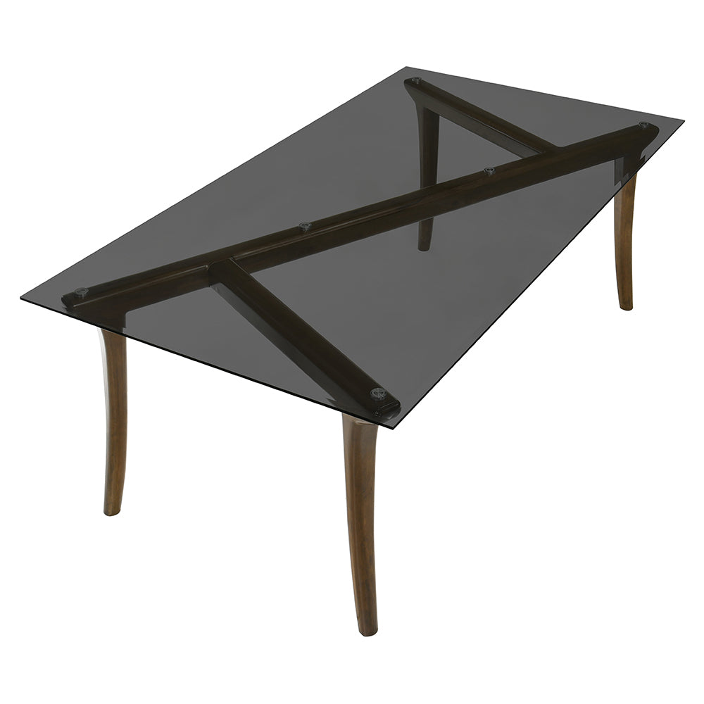 Danzel Dining Table w/Glasss Top