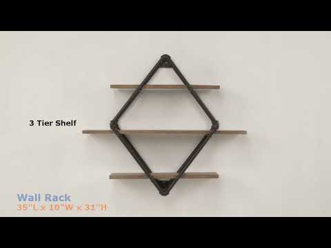 Brantley Wall Rack W/3 Shelves