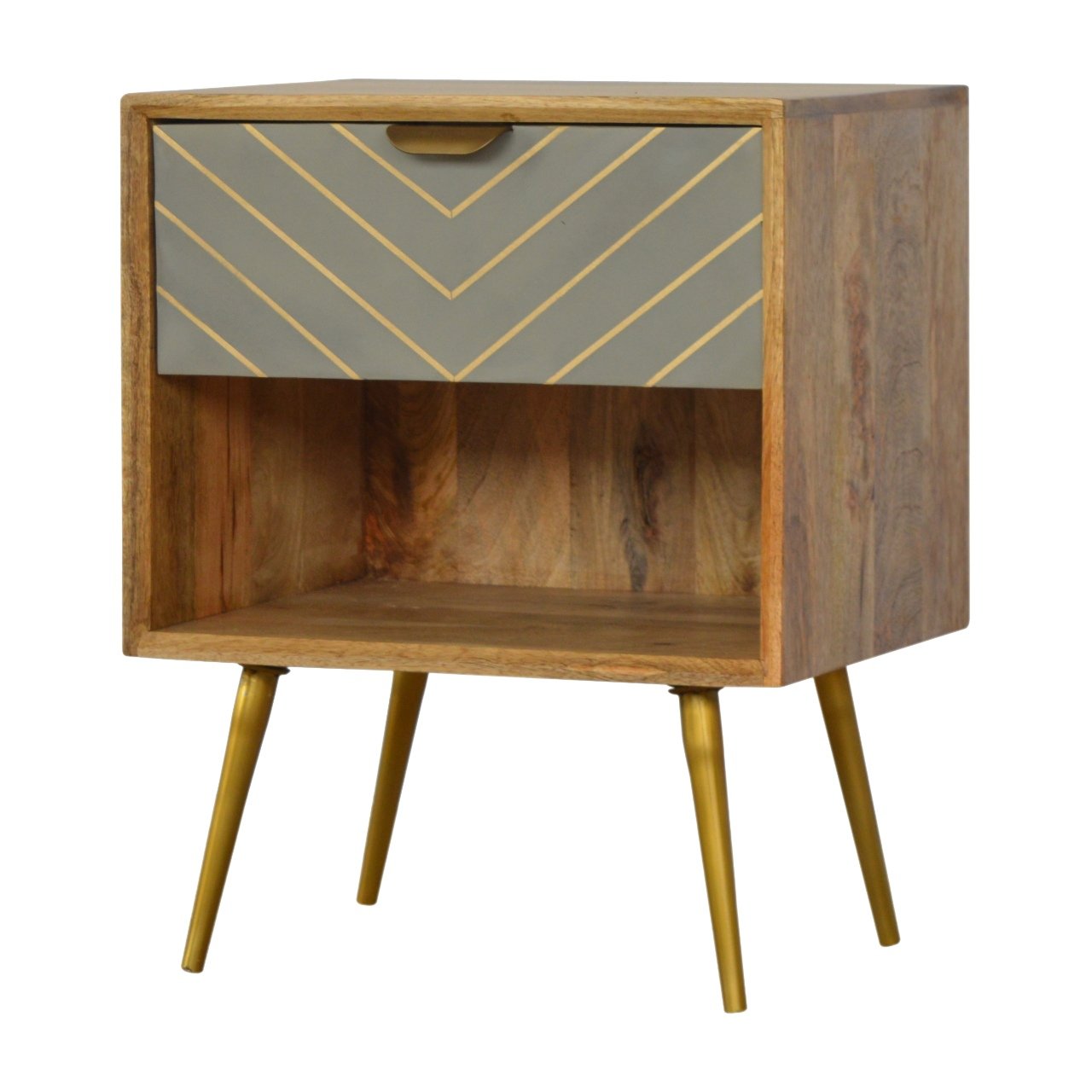 Chestnut Open Woven Bedside