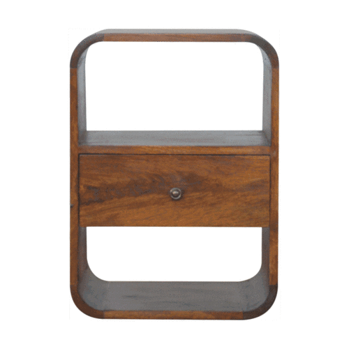 Chestnut Curved Edge nightstand