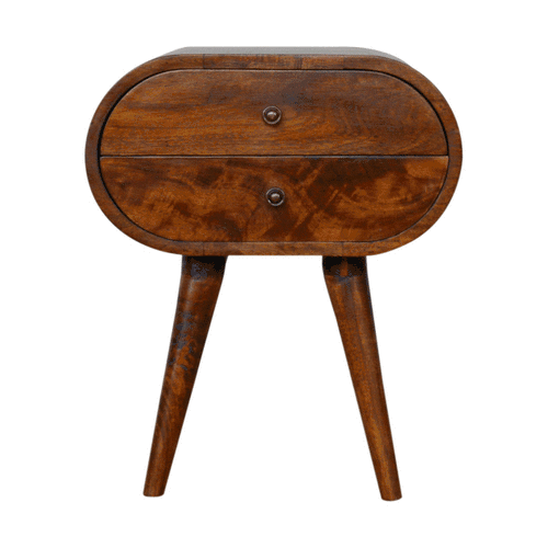 Chestnut Circular nightstand