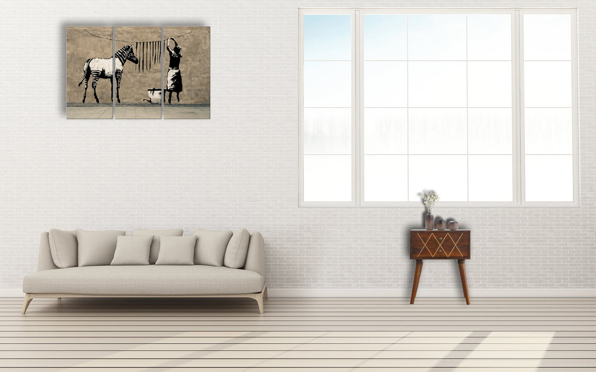 Geo Brass Inlay Nightstand