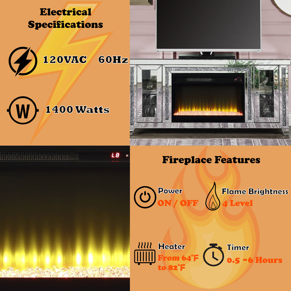 Noralie TV Stand W/Fireplace & LED