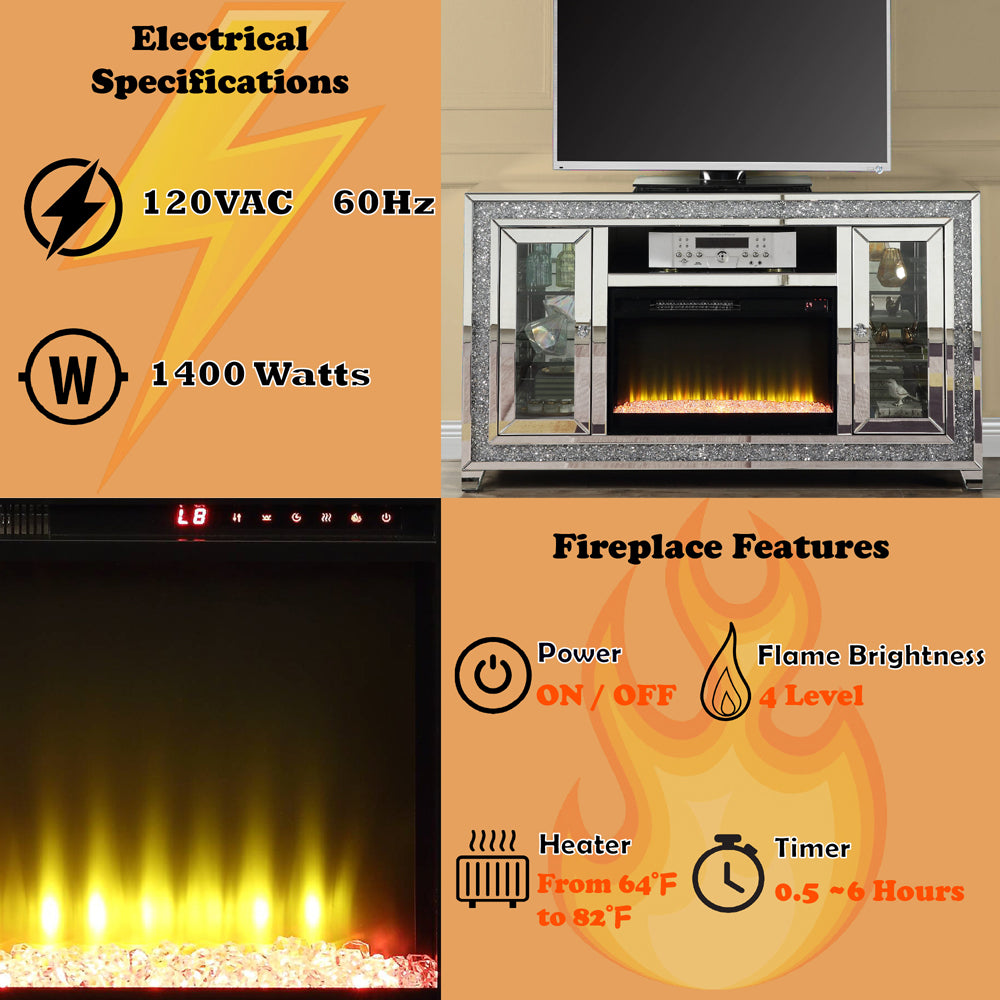 Noralie Tv Stand W/Fireplace & Led