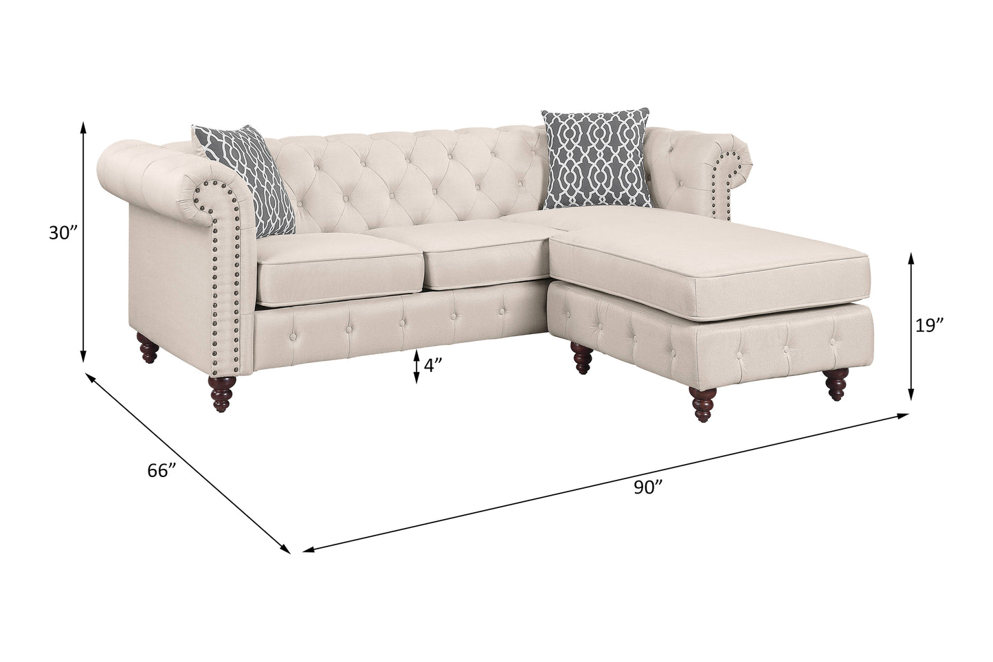 Waldina Reversible Sectional Sofa