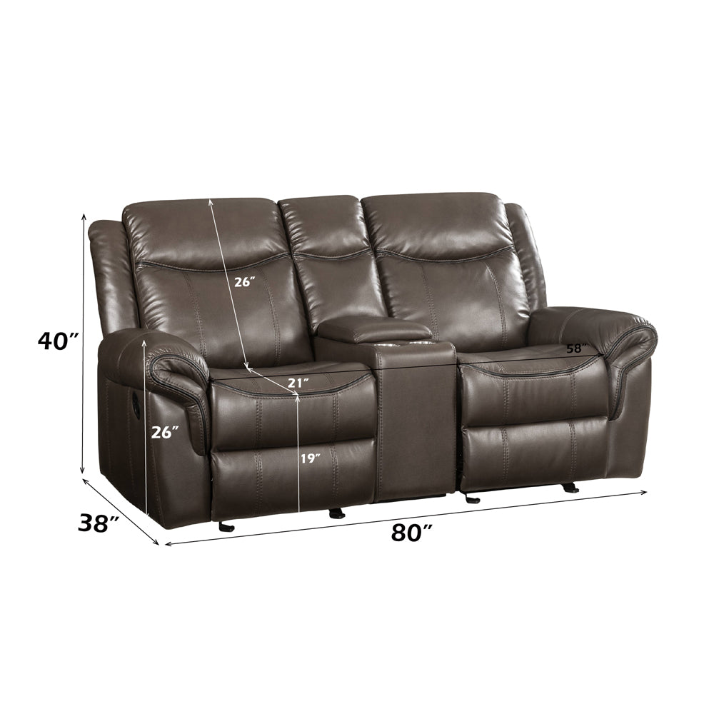 Lydia Motion Loveseat W/USB & Console