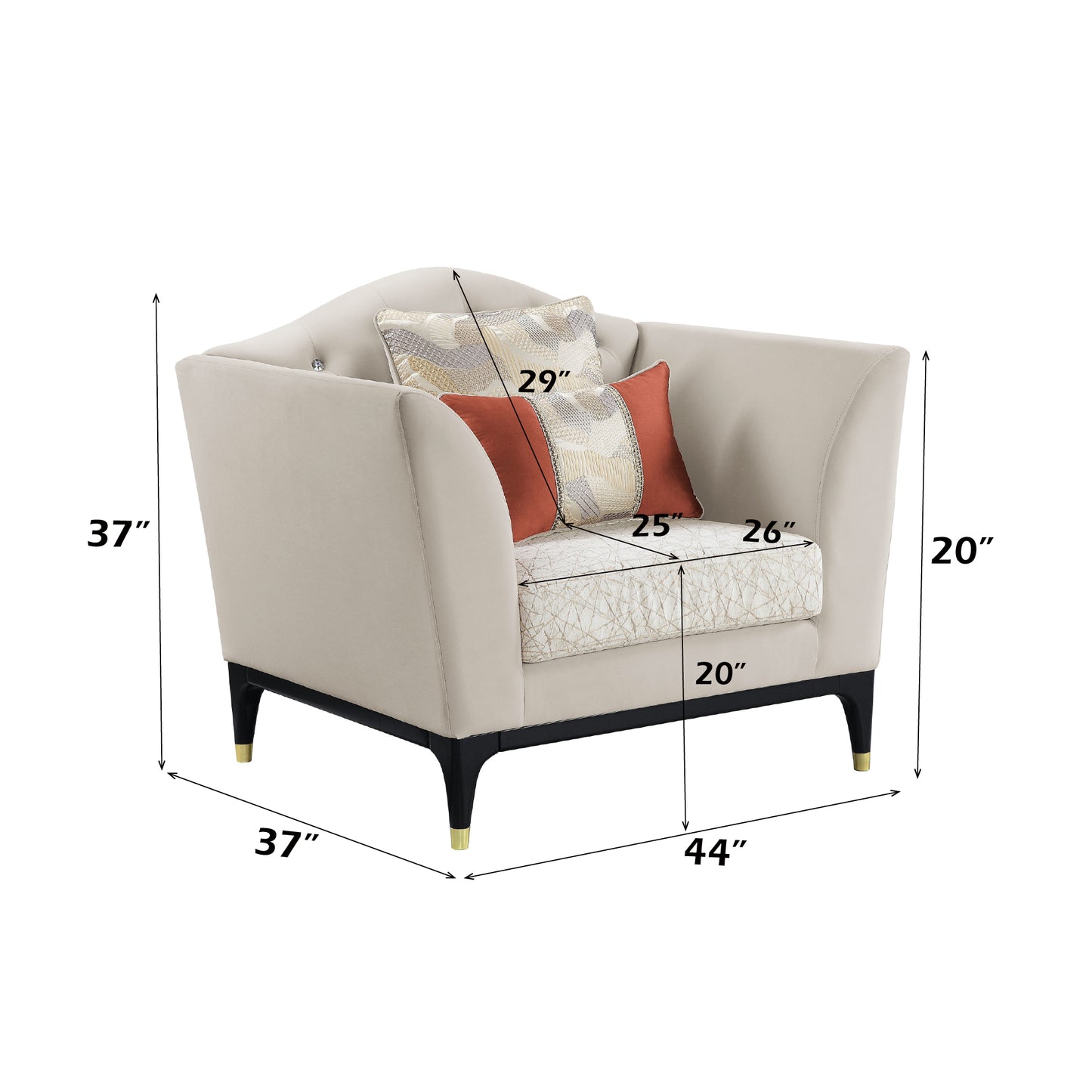 Tayden Chair W/2 Pillows
