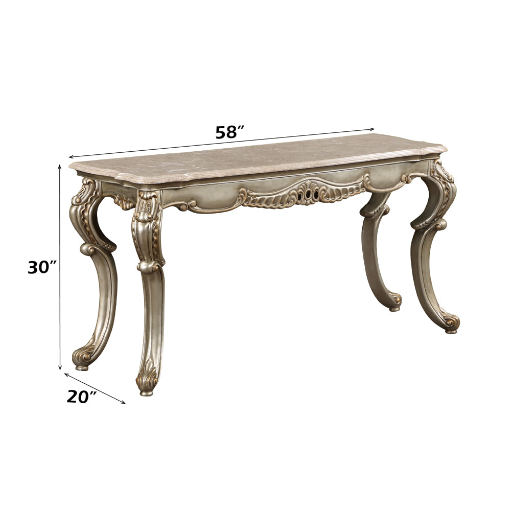 Miliani Sofa Table W/Marble Top