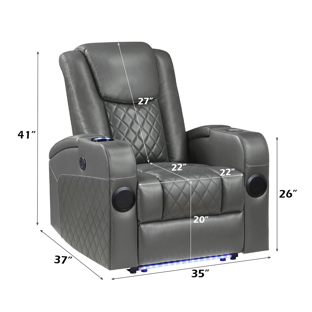 Alair Power Motion Recliner W/Bluetooth, Wireless Charger & Cupholder