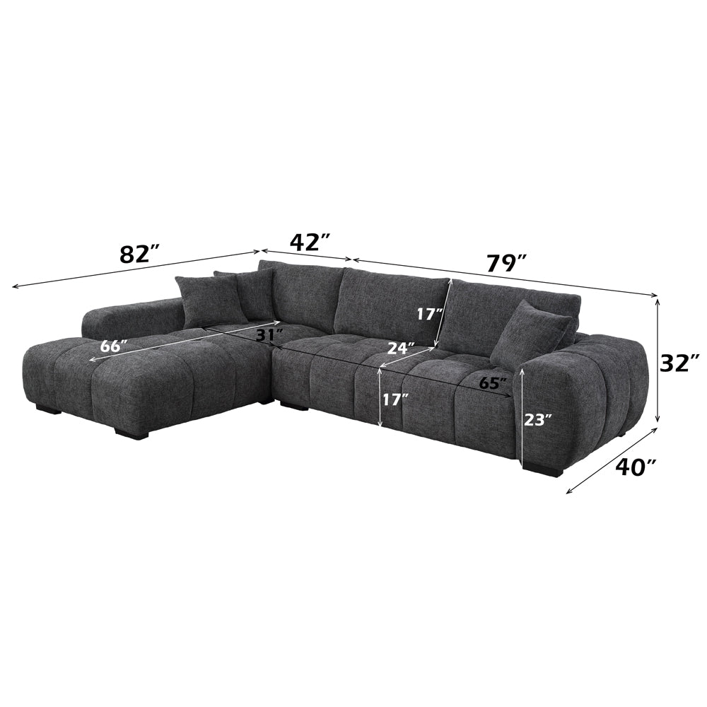 Chosen Sectional Sofa w/3 Pillows