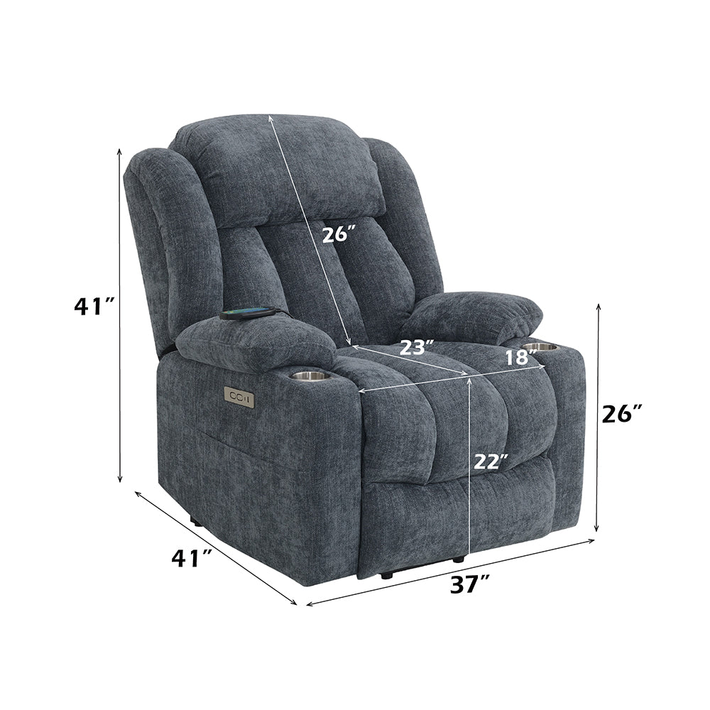 Omarion Power Recliner w/Lift, Heating & Massage