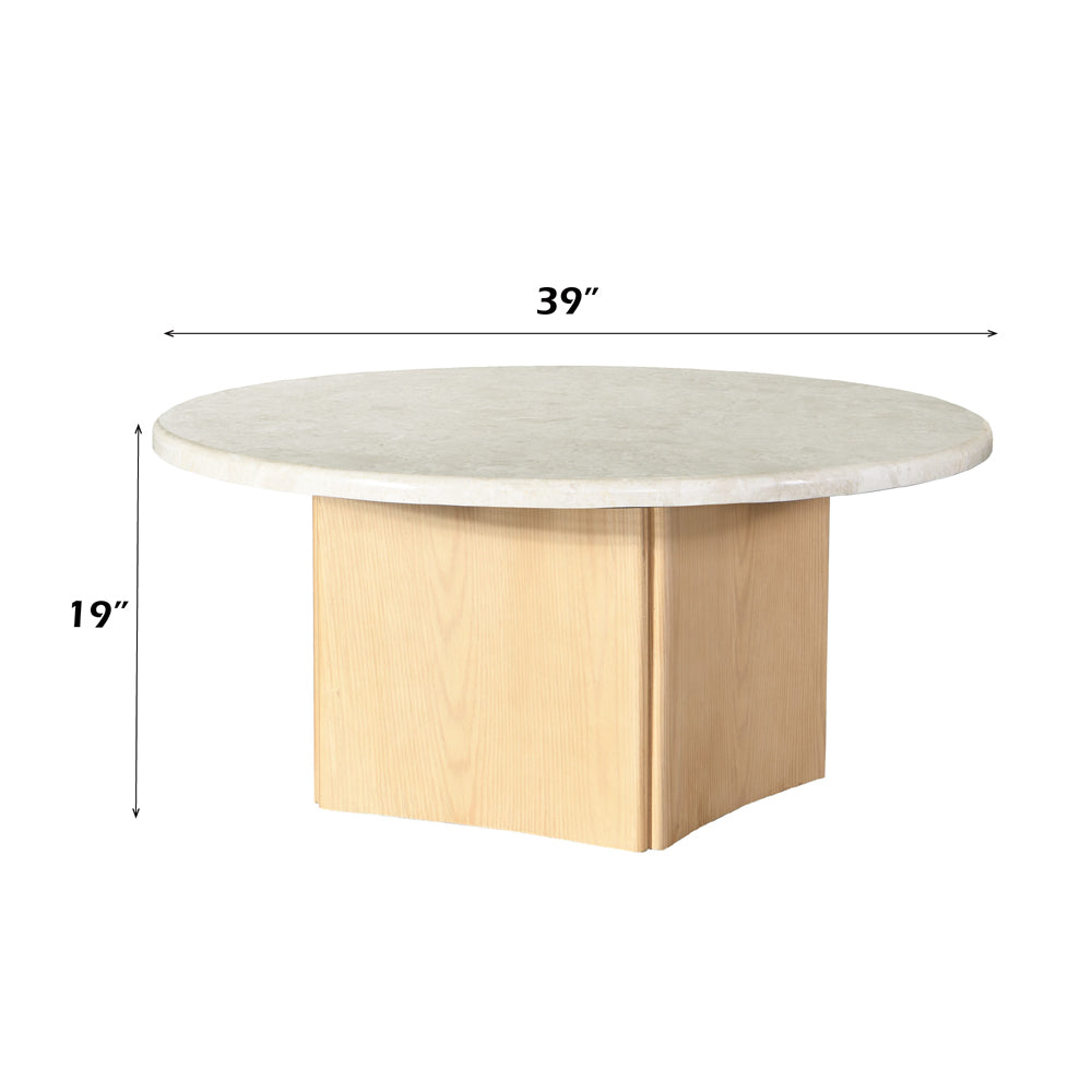 Qwin Coffee Table W/Marble Top