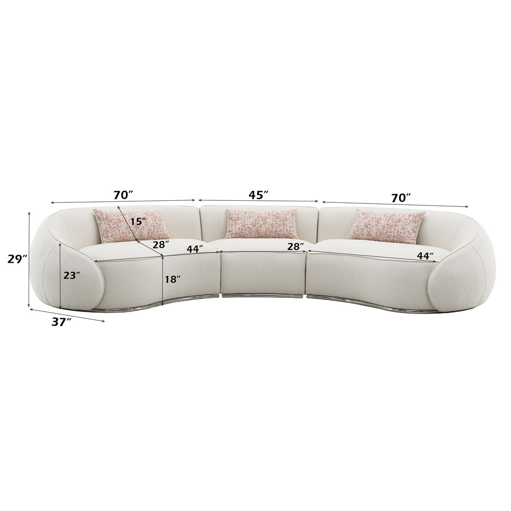 Sahara Sectional Sofa W/3 Pillows