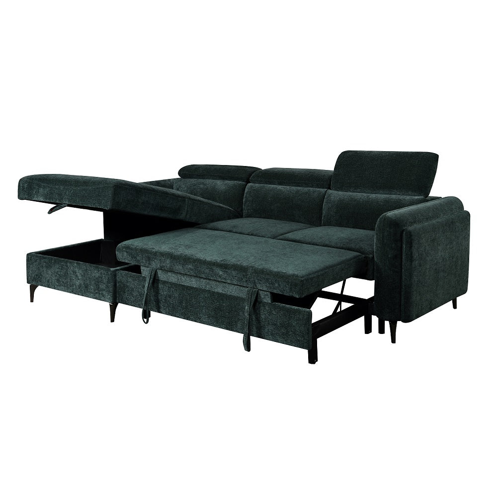 Zadok Sectional Sofa W/Sleeper & Storage