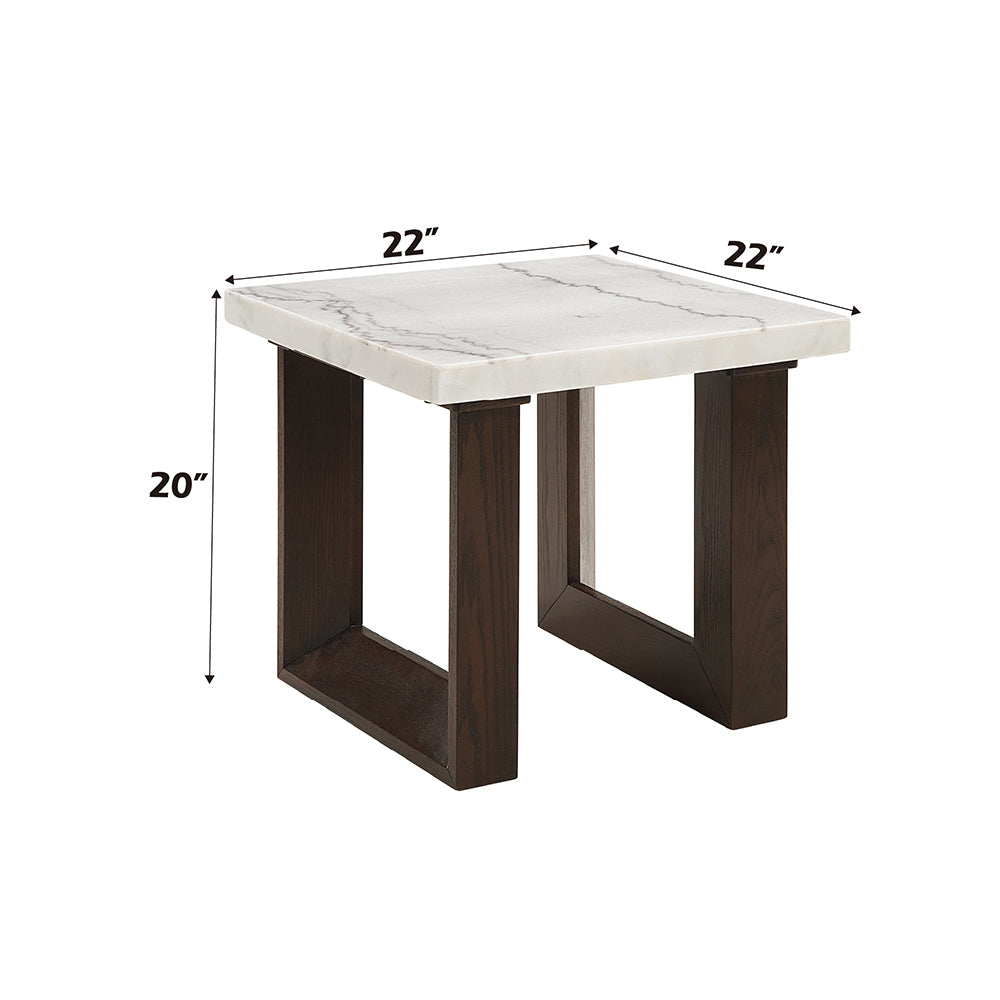 Edwyn End Table w/Marble Top