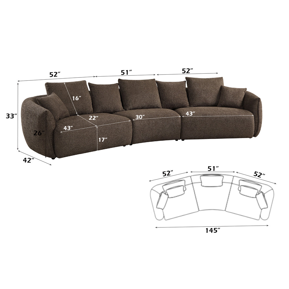 Bash Sofa W/7 Pillows