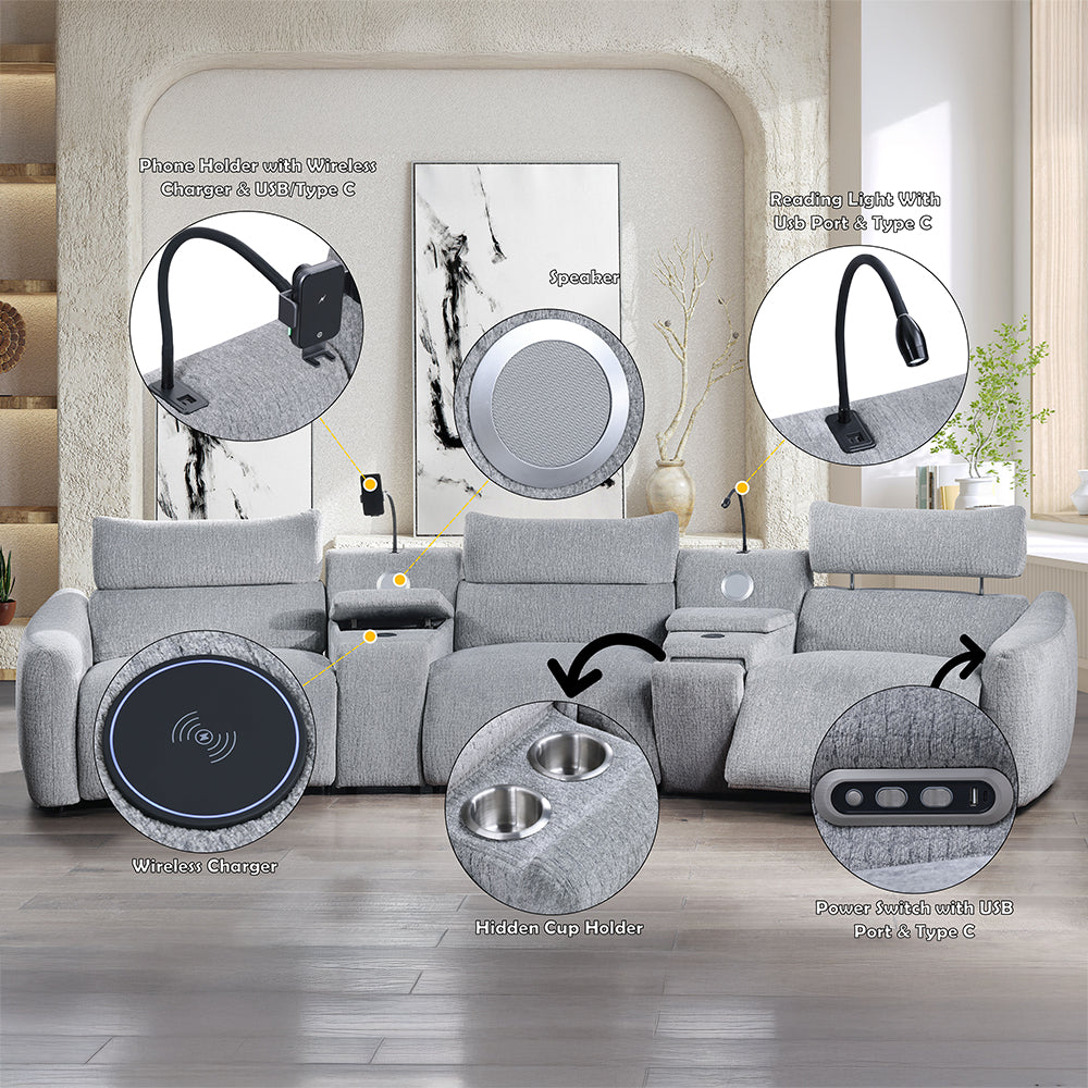 Fullar Modular Console w/Wireless Charger