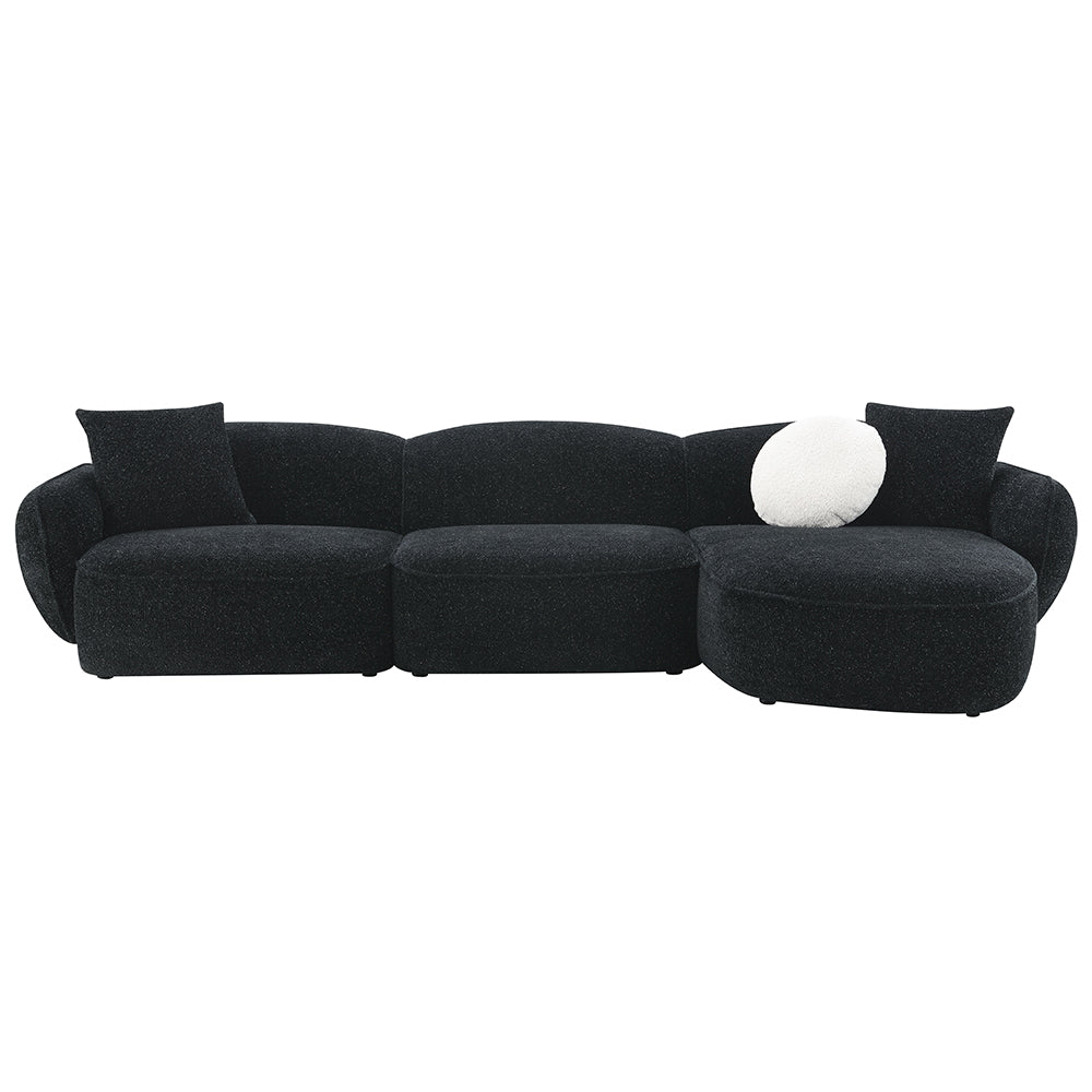 Lucifer Sectional Sofa w/3 Pillows