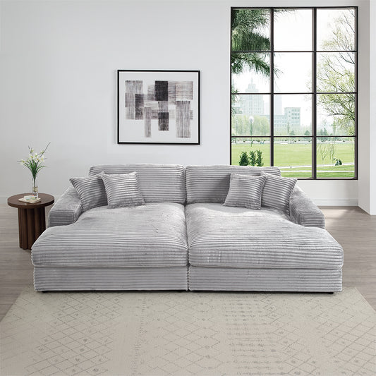 Hilde Sectional Sofa w/4 Pillows